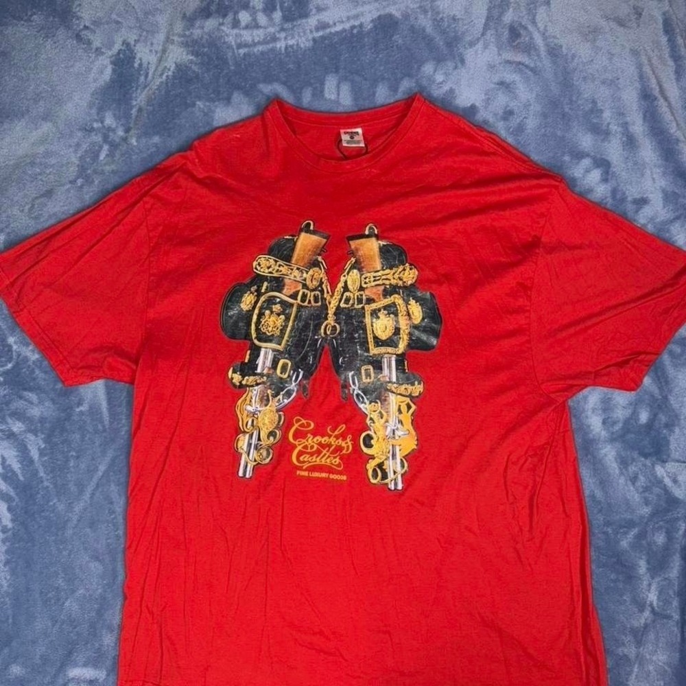 Crooks‎ & Castles red cotton t-shirt men Size 3XL